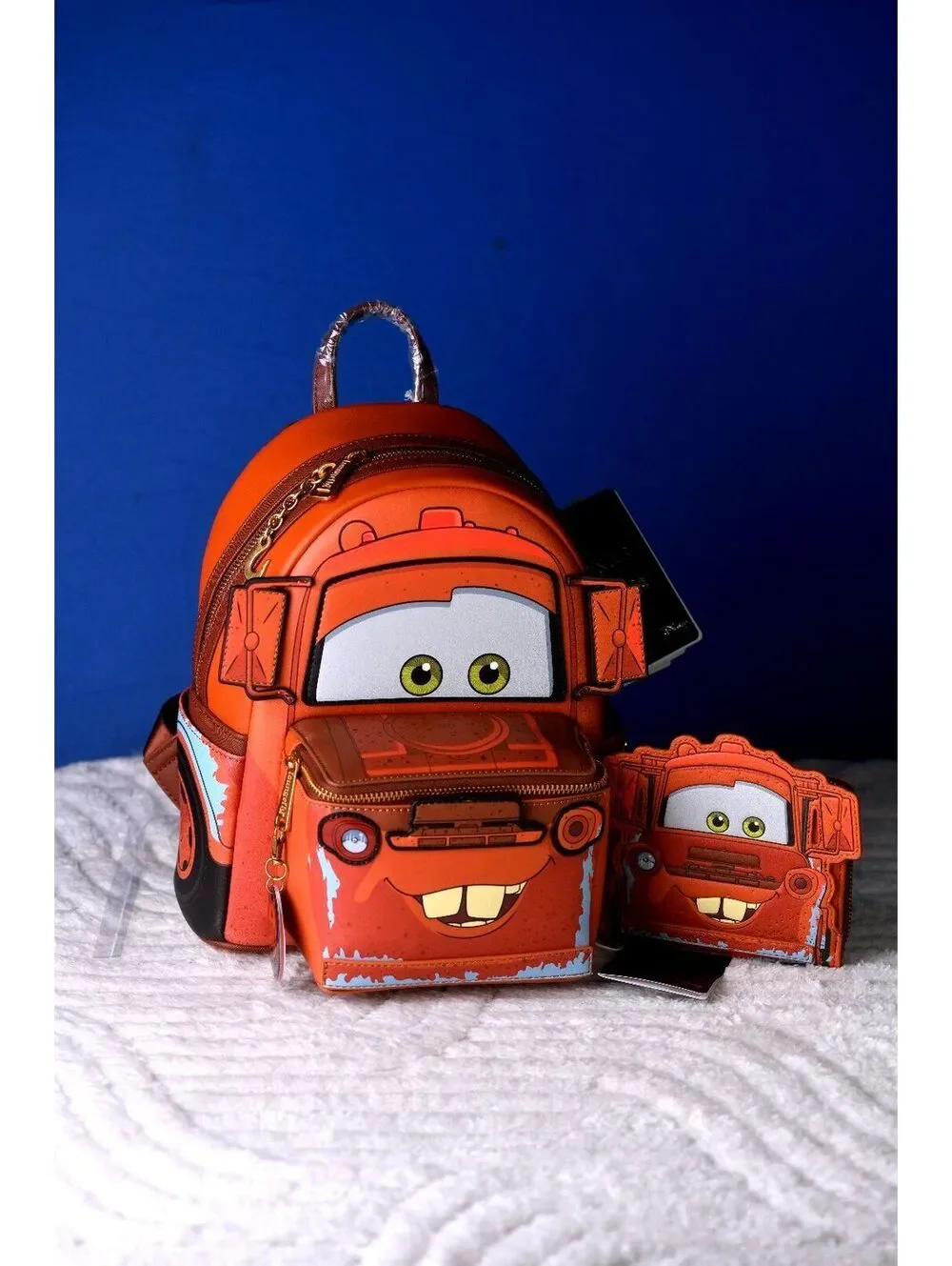 Loungefly Pixar Cars Mater Light-Up Backpack & Wallet | NWT